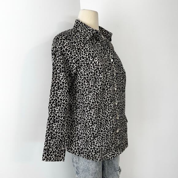 Talbots Wrinkle-Resistant Button Up Long Sleeve Shirt Top Stretch 14WP NWT - Picture 5 of 11